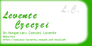 levente czeczei business card